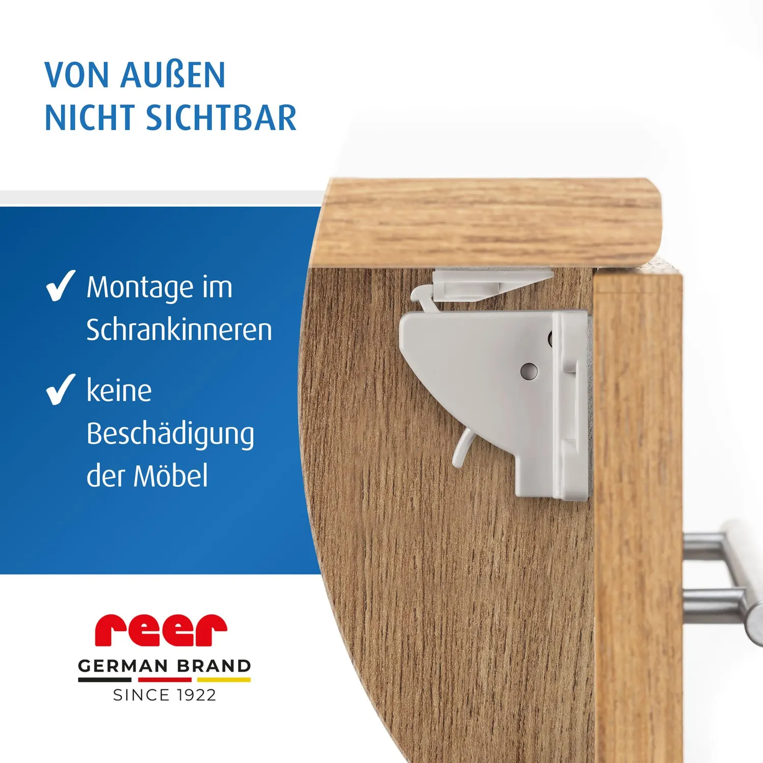 reer Magnetschloss Kindersicherung weiß 8 Stück Set