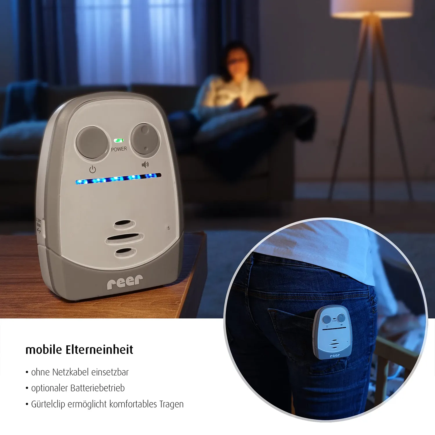 reer Nova 50140 Babyphone weiß 450 m Reichweite
