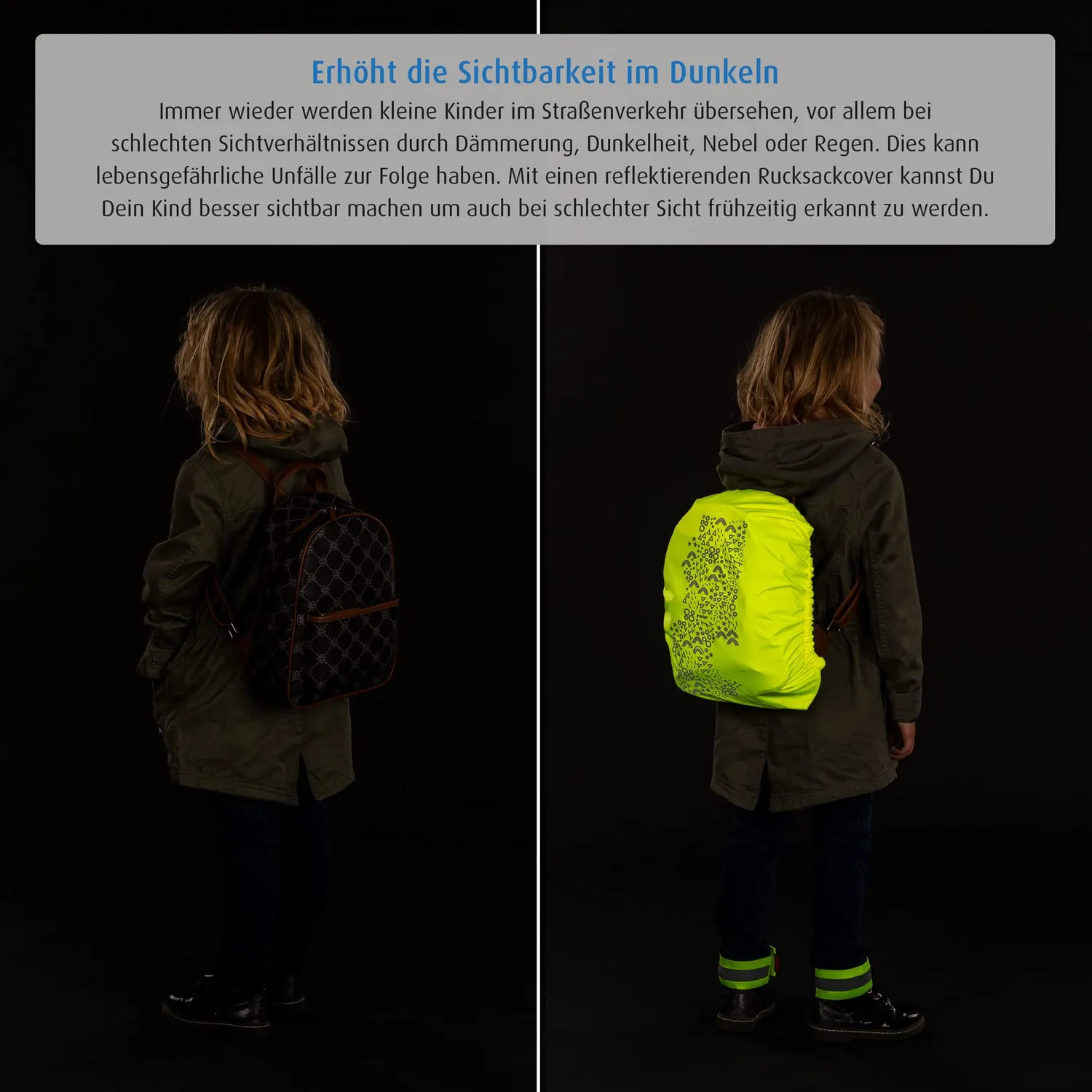reer MyBuddyGuard Rucksackcover M Regenhülle neongelb