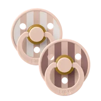 BIBS Studio Block Schnuller Blush Woodchuck 1 Stück Latex