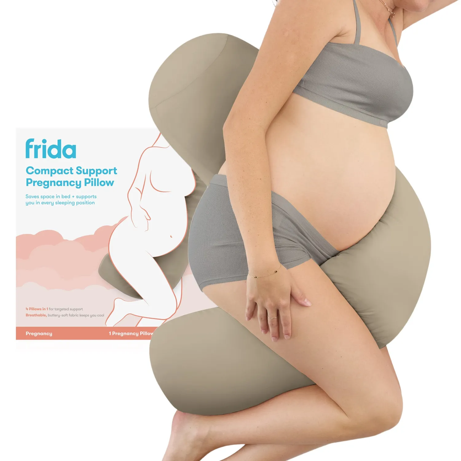 Frida Mom Compact Support 4-in-1 Schwangerschaftskissen Ivory