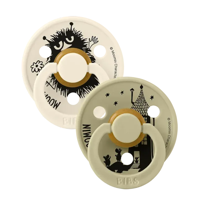 BIBS x Moomin Colour Schnuller 2er-Pack Stinky Ivory/Khaki
