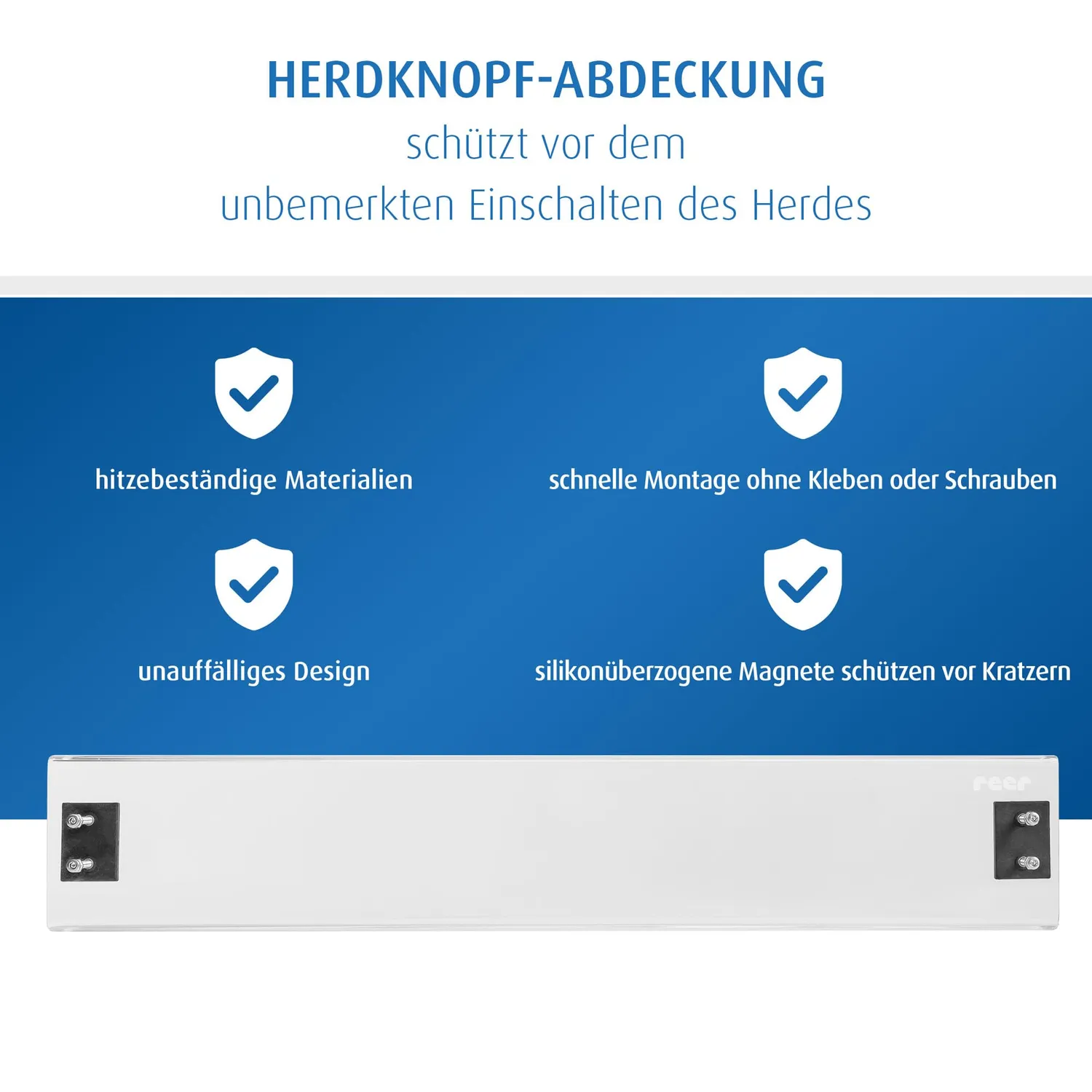 Reer Herdknopf-Abdeckung Schalterabdeckung transparent