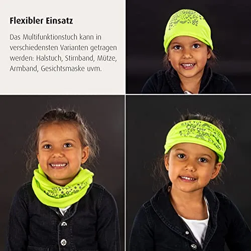 Reer MyBuddyGuard Multifunktionsschal Gelb reflektierend 26x45