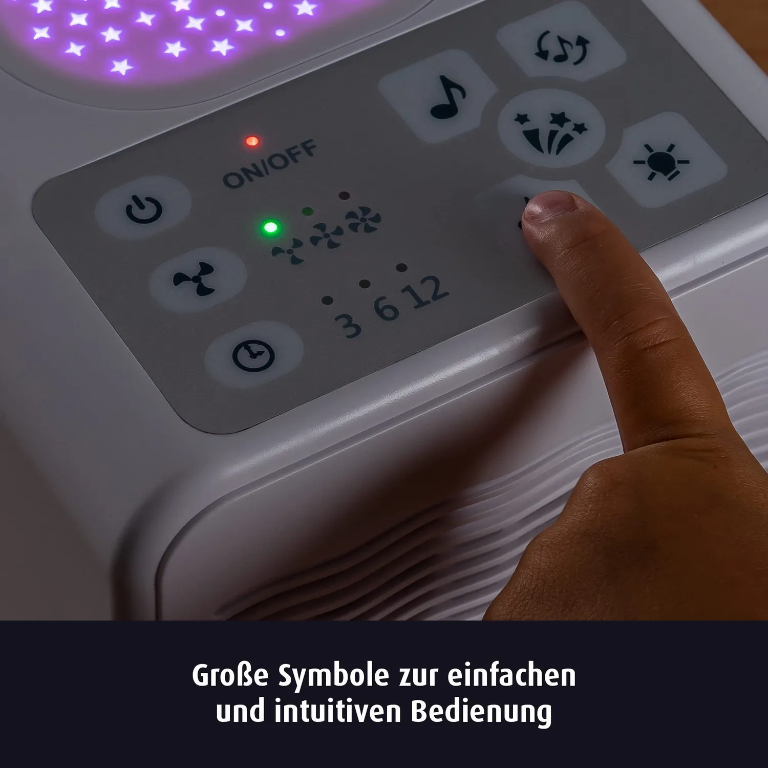 Reer 4in1 Air Purifier Luftreiniger weiß mit Nachtlicht