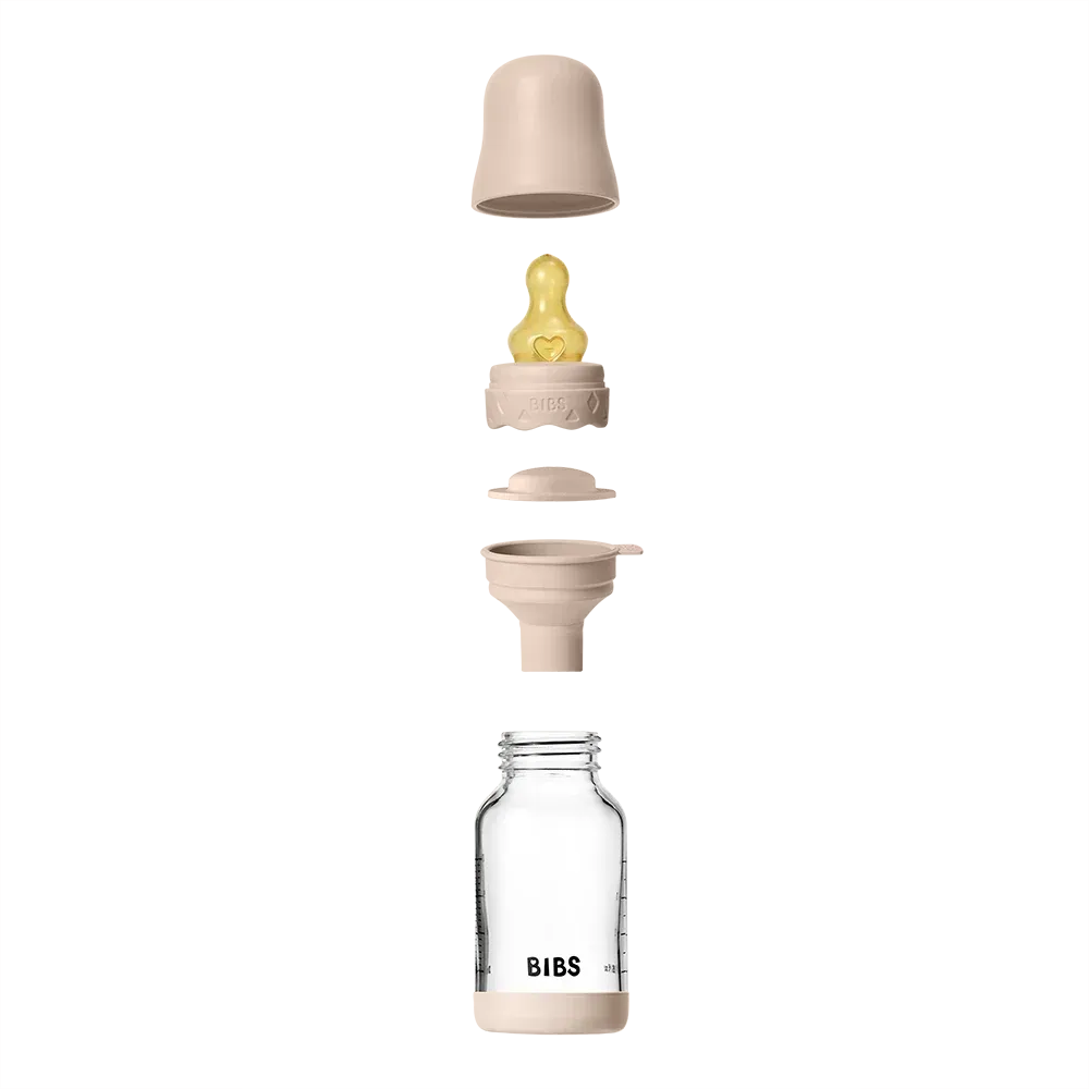 BIBS Boheme Glas Babyflasche 120 ml Blush