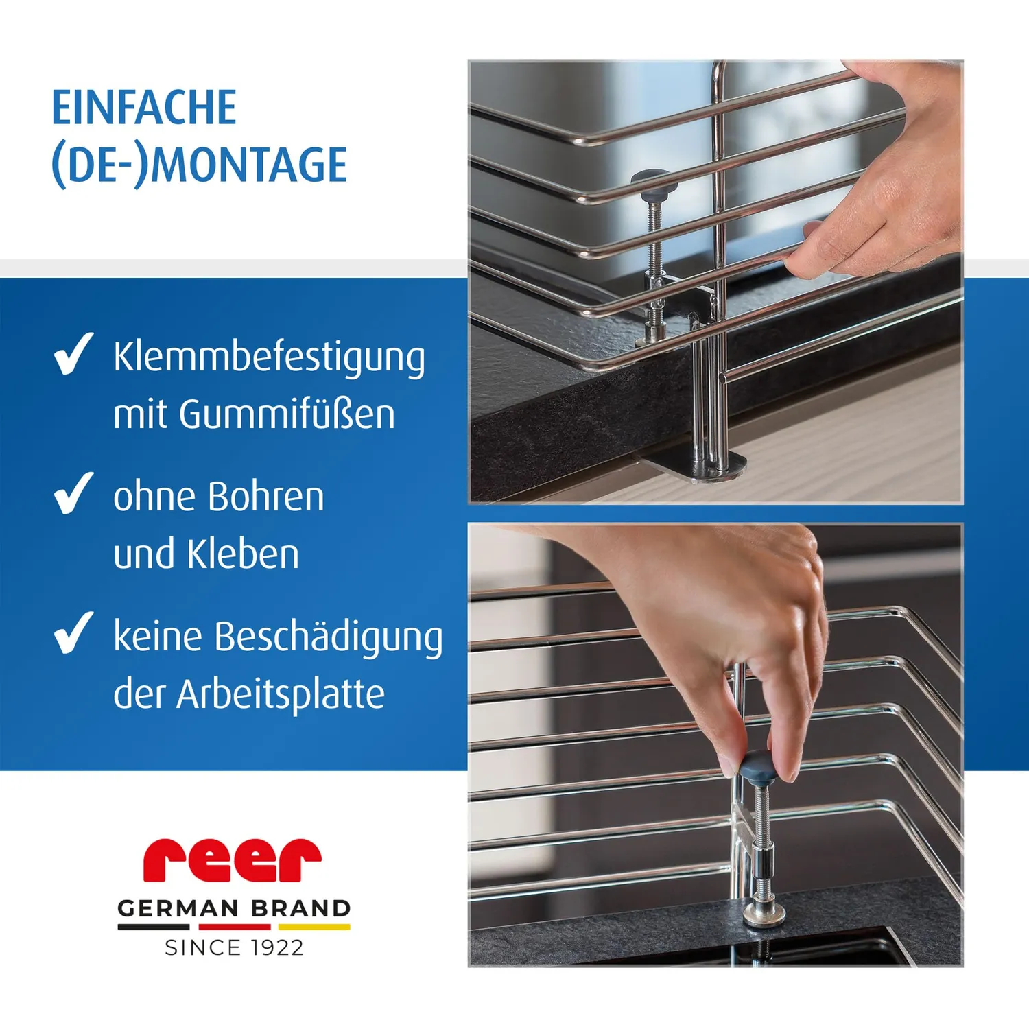 Reer Classic Herdschutzgitter Edelstahl 65 cm spülmaschinenfest
