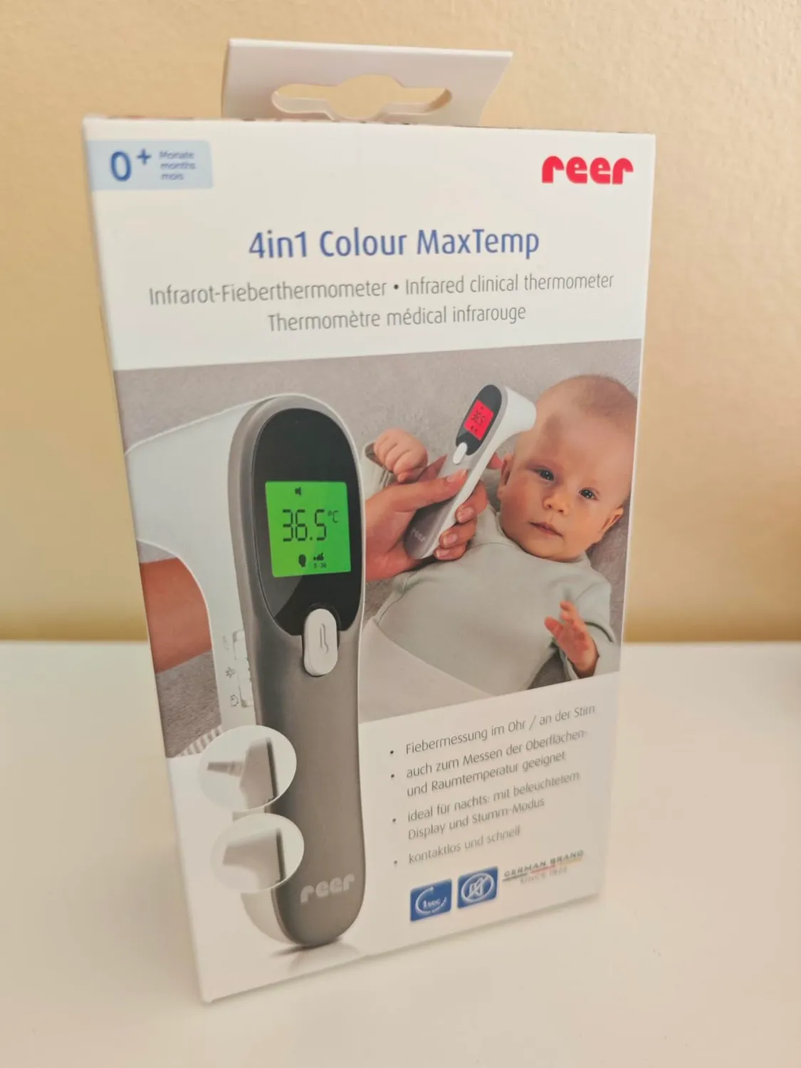 reer Colour MaxTemp Fieberthermometer Ohr Stirn