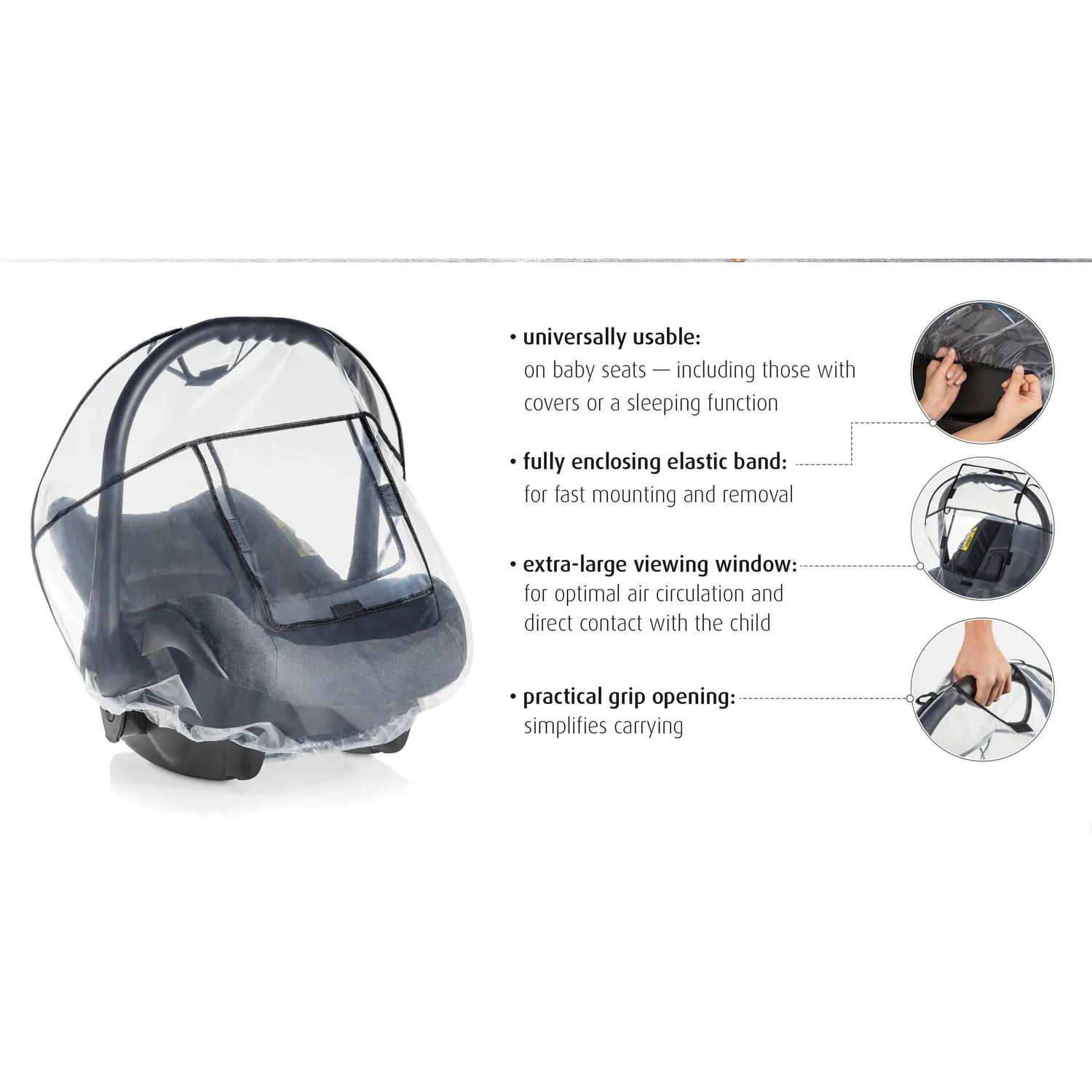 reer RainCover 70538 Regenschutz Babyschale PVC-frei