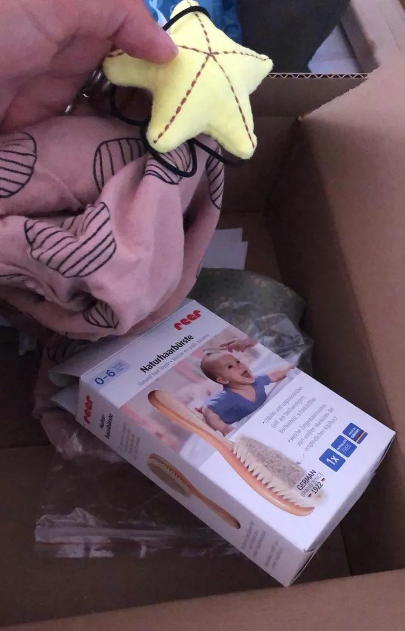 reer Naturhaarbürste Ziegenhaar Babybürste Holz weich