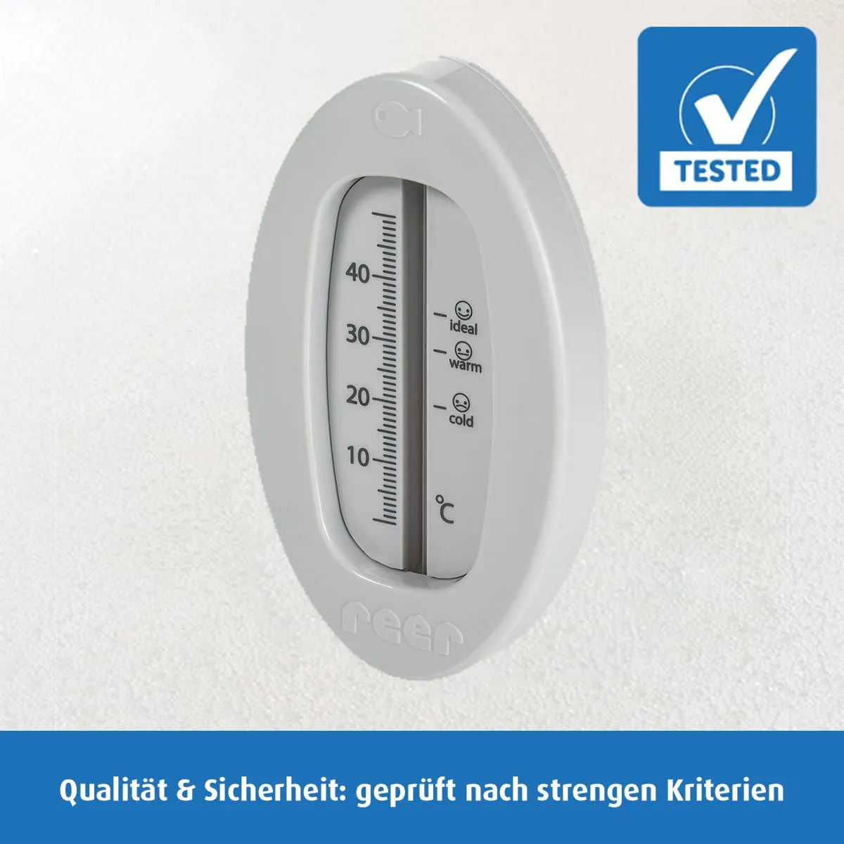 Reer Baby-Thermometer Badethermometer grau bruchsicher