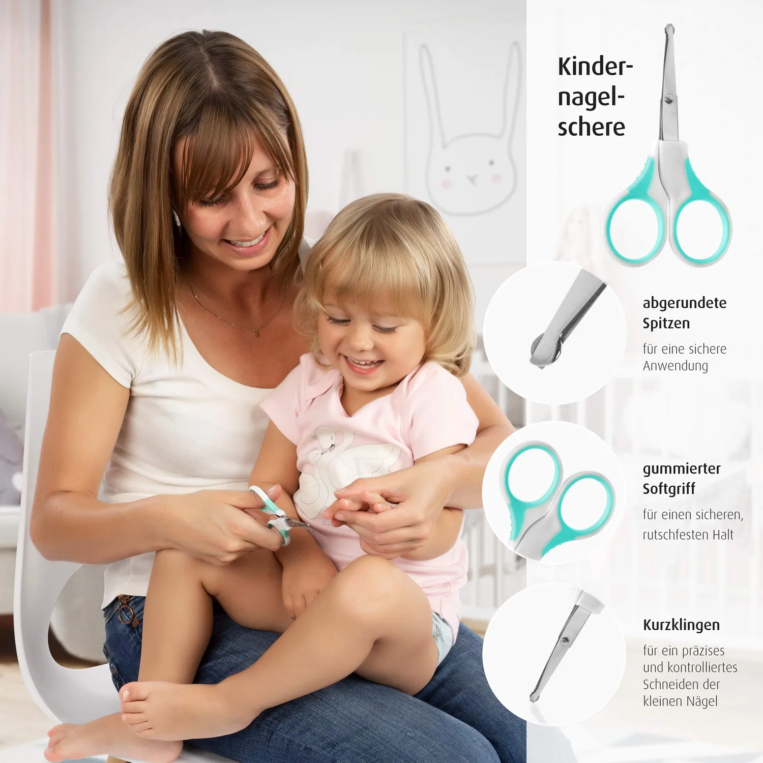 Reer BabyCare Babypflegeset 5-teilig Naturborsten Etui