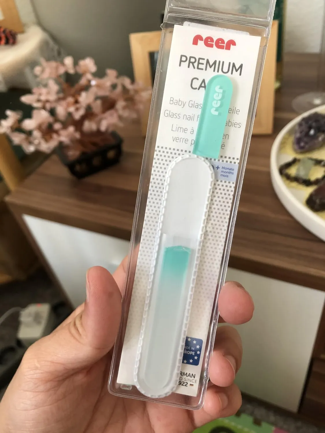 Reer PremiumCare Baby Glas-Nagelfeile weiß schonend