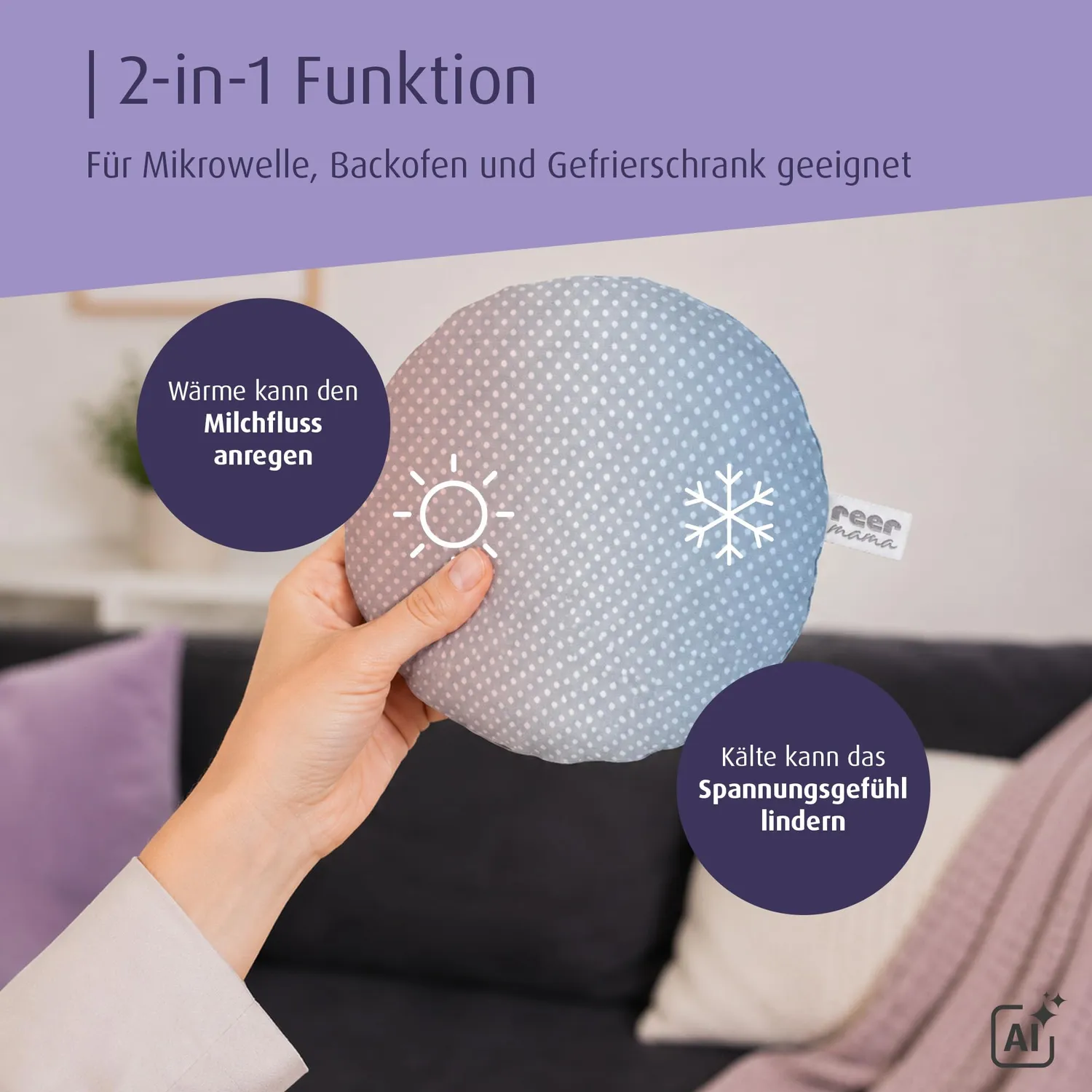 reer Stillhilfe Traubenkernkissen Brust 15 cm