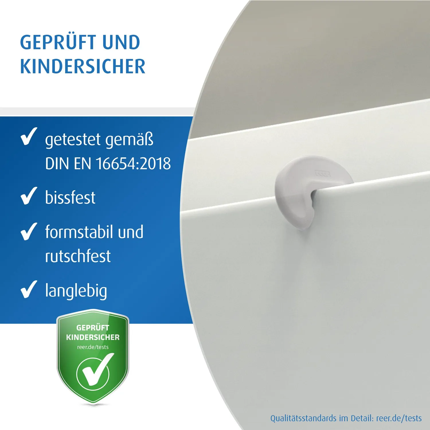Reer Finger-Klemm-Schutz Türstopper transparent 30-45 mm