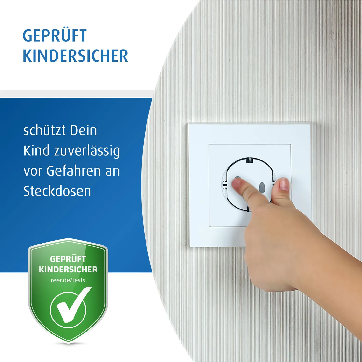 Reer Steckdosenkappe weiß 5 Stück Kindersicherung