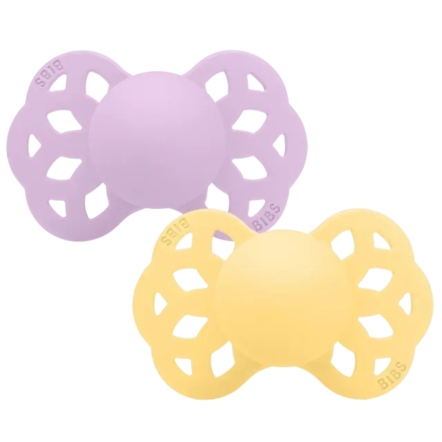 Bibs Infinity Schnuller 2er Silikon Pale Butter Violet Sky