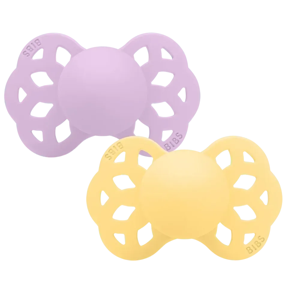 Bibs Infinity Schnuller 2er Silikon Pale Butter Violet Sky