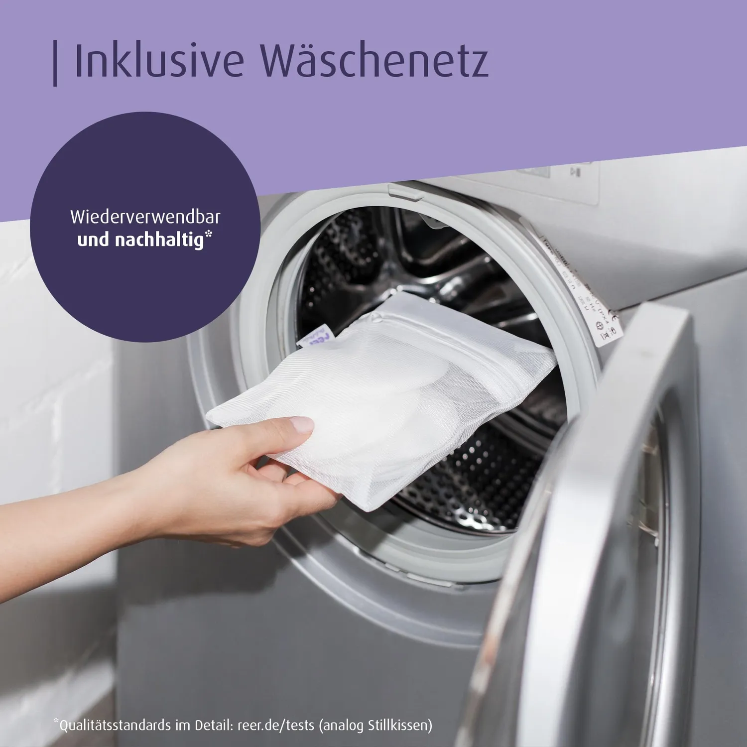Reer Mama Stilleinlagen waschbar weiß 8 Stück mit Netz