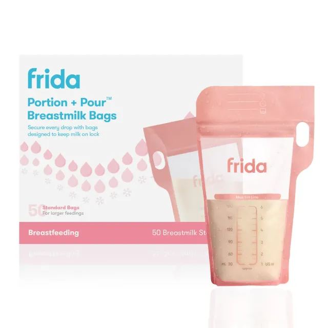 Frida Mom Muttermilchbeutel 50 Stück 180ml auslaufsicher