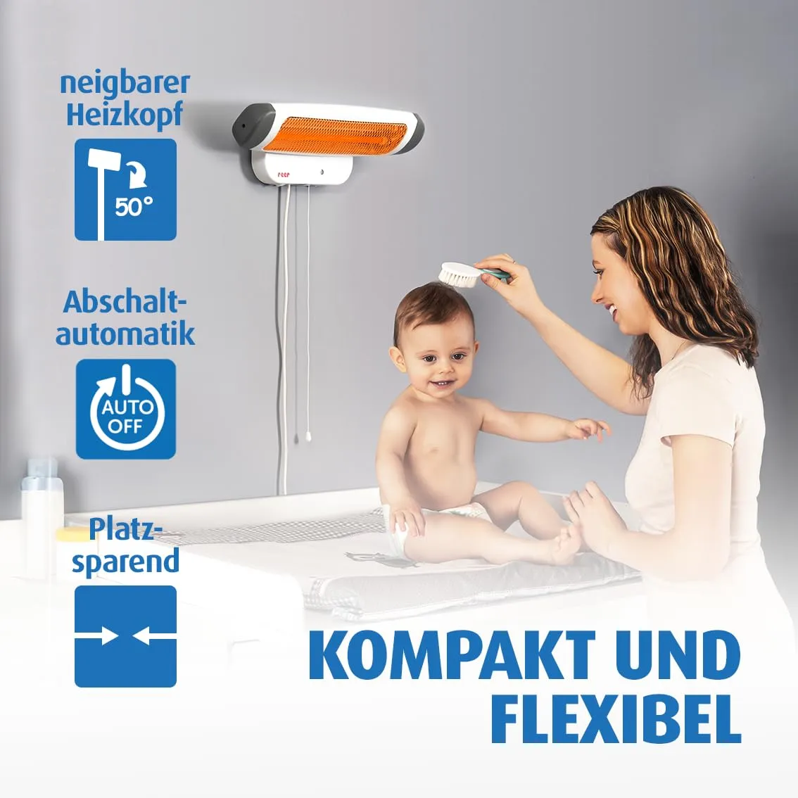 reer FeelWell Wickeltischstrahler 2 Heizstufen