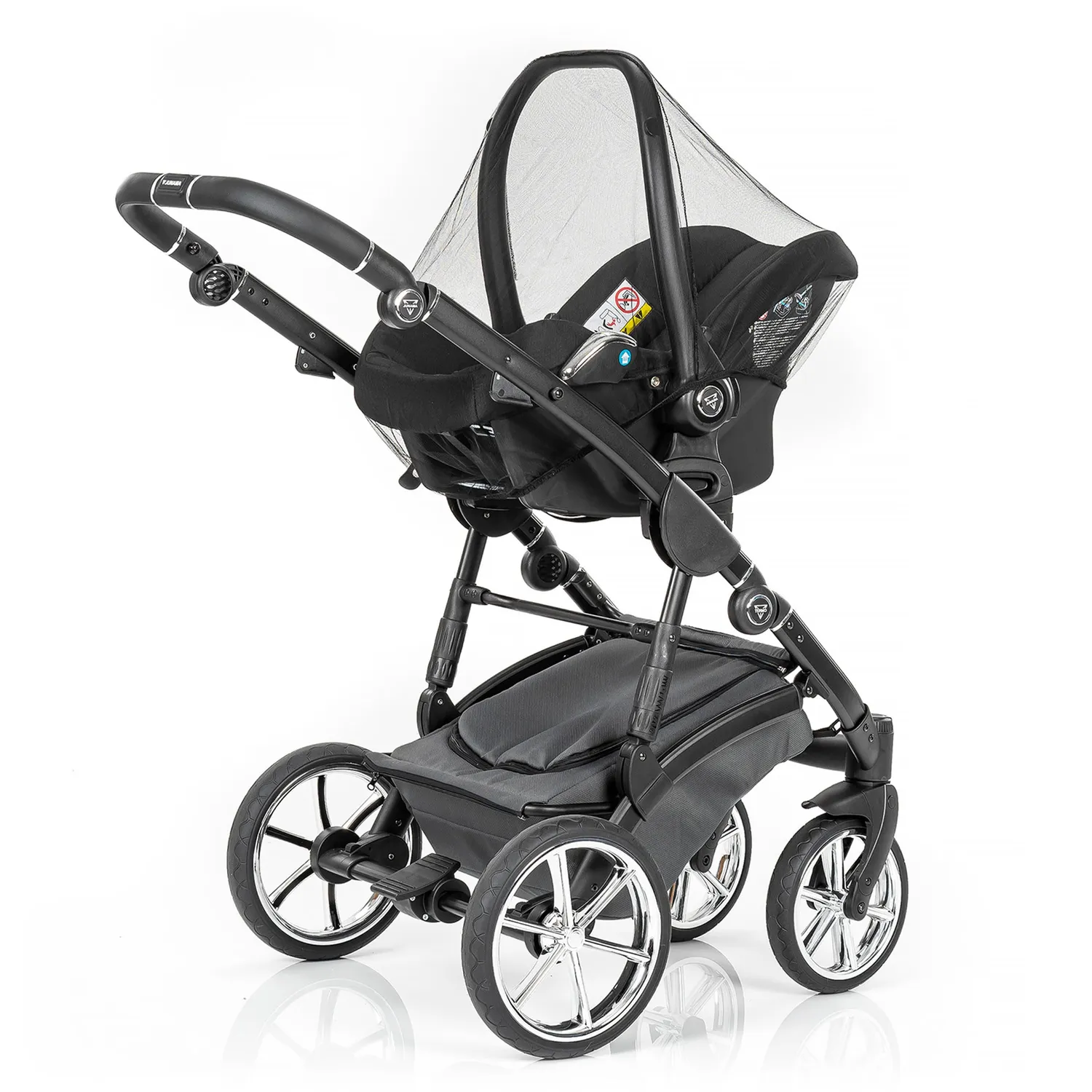 Reer 87011 Insektennetz Babyschale schwarz Extra groß
