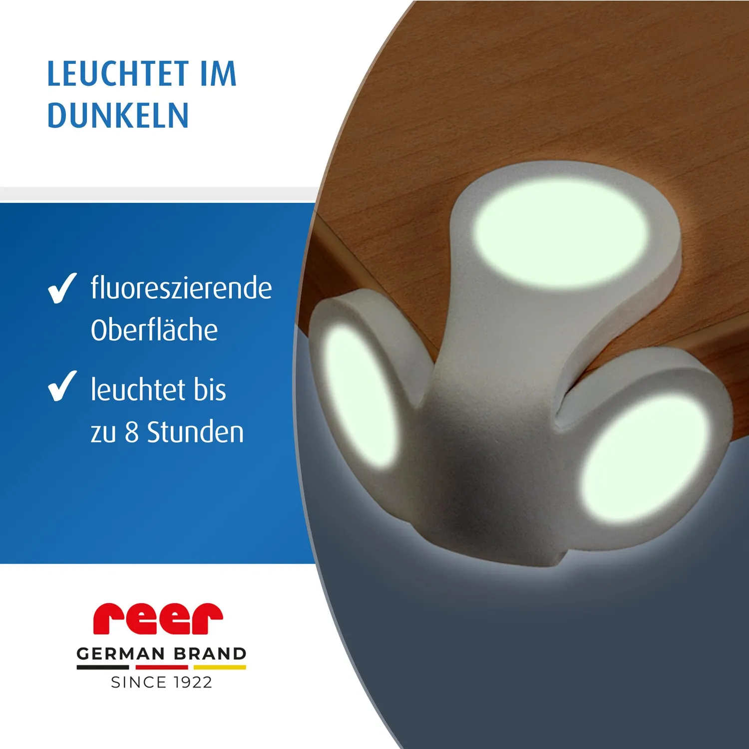 Reer Eckenschutz nachtleuchtend Kantenschutz 2 Stück weiß