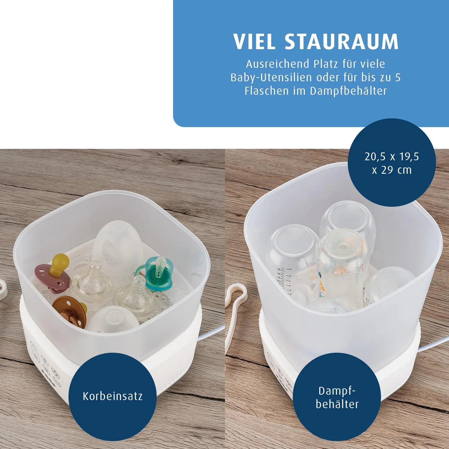 Reer VapoDryS Babyflaschen-Sterilisator Trockner 5 Flaschen