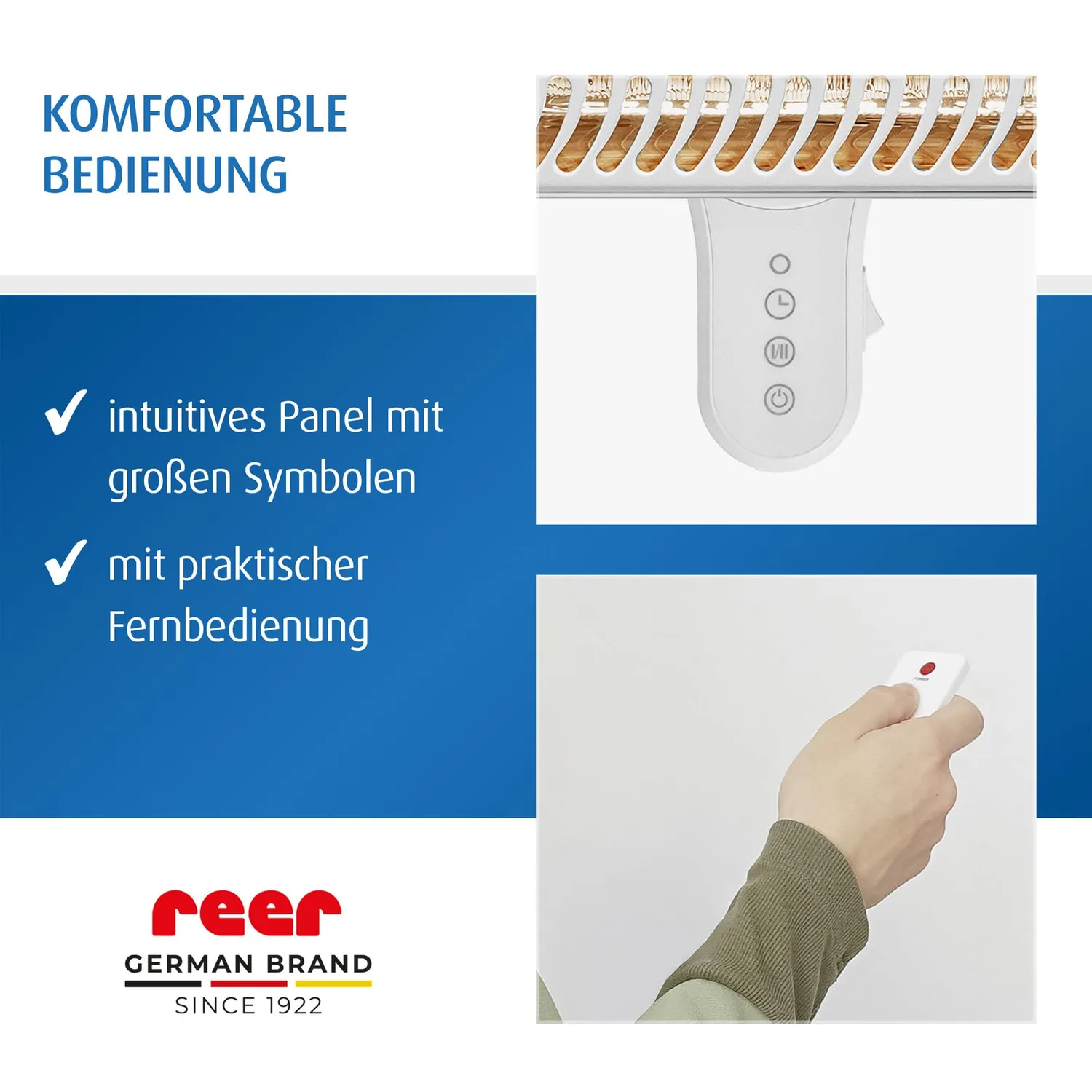Reer HeatCare+ Wickeltisch Wärmestrahler mit Fernbedienung
