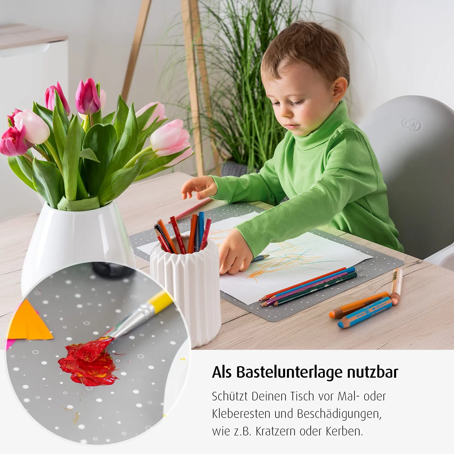 Reer Eat'n Tidy 25021 Tischset Silikon grau rutschfest