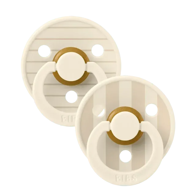 BIBS Studio Colour Schnuller Pin Ivory Vanilla 2 Stück Latex