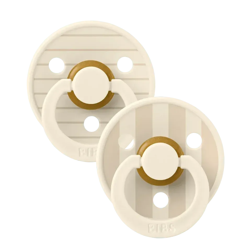 BIBS Studio Colour Schnuller Pin Ivory Vanilla 2 Stück Latex