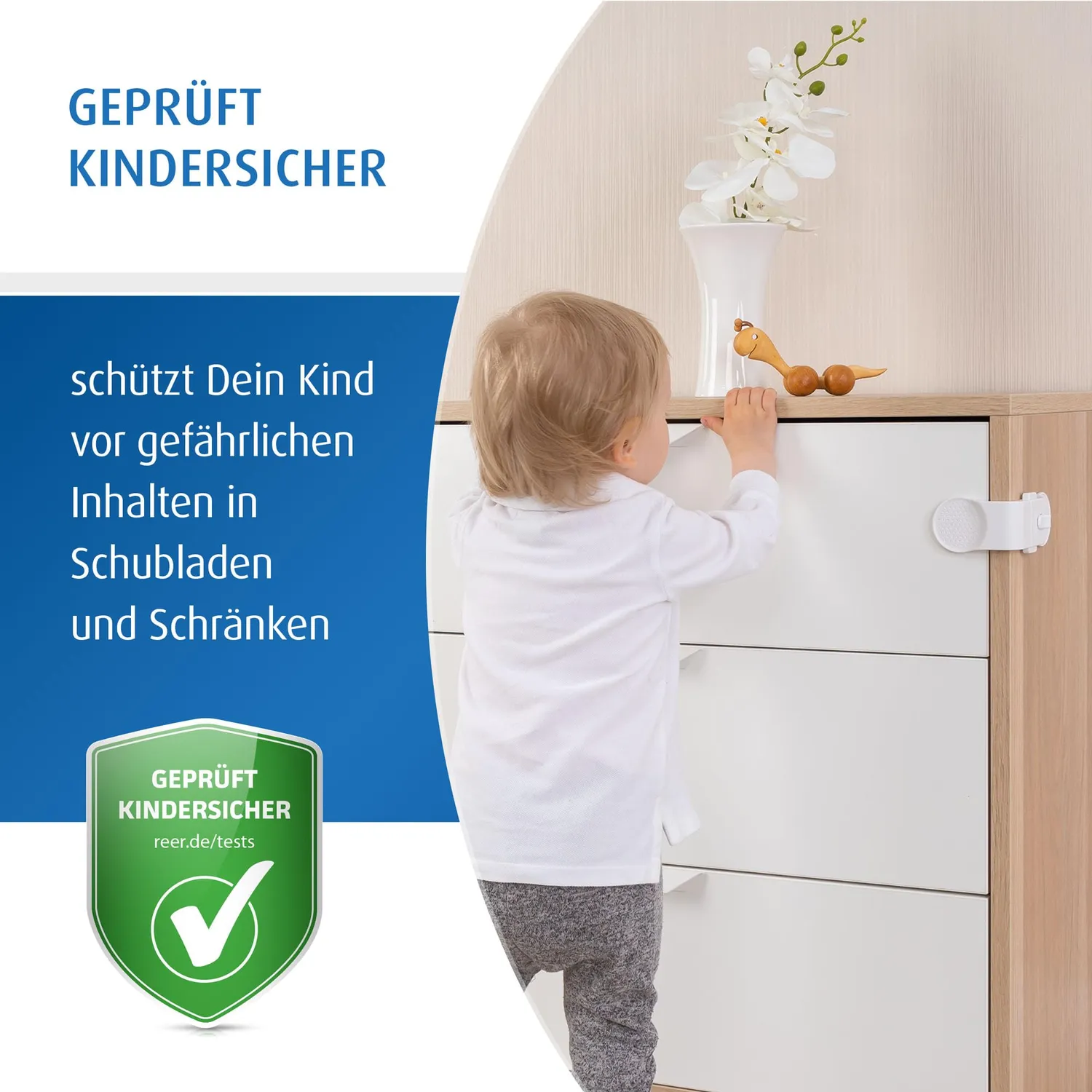reer Schrank- Schubladensicherung extern zum Kleben