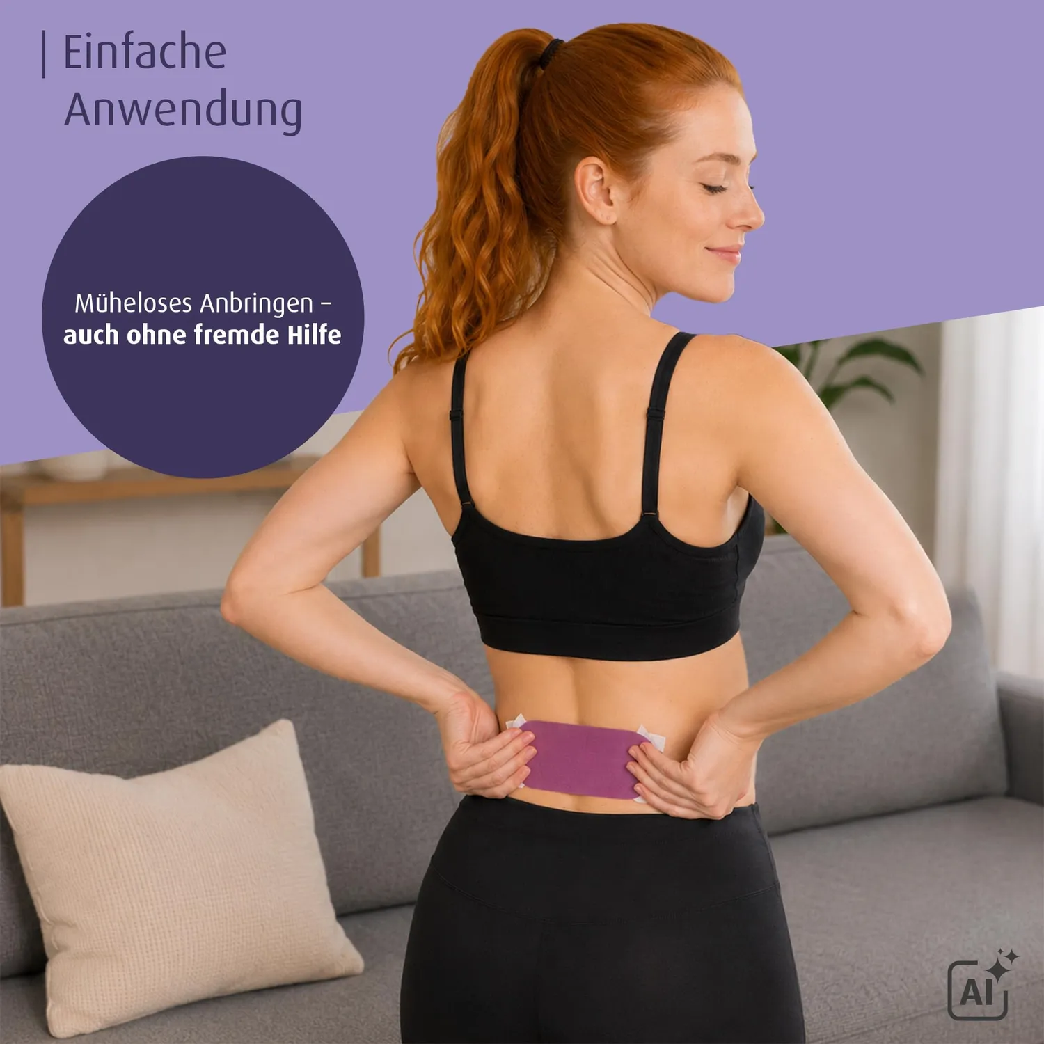 Reer Mama Kinesiotape Schwangerschaft Tape Lila 6 Stück elastisch
