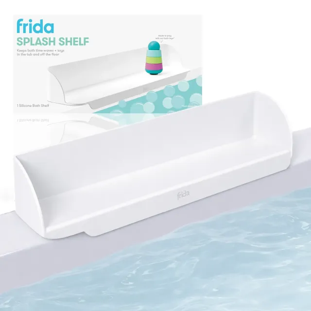 Frida Baby Splash Shelf Badewannenschutz Weiß Silikon