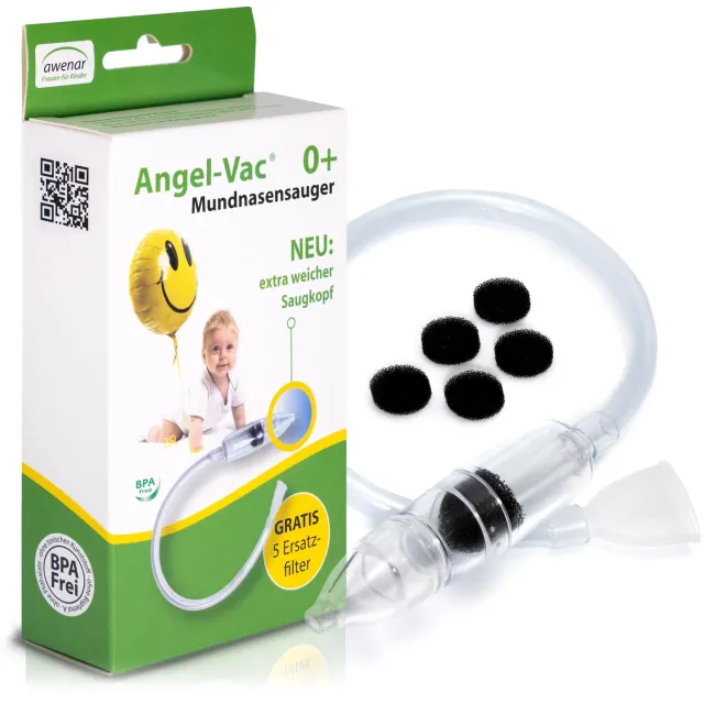 Angel-Vac Mund-Nasensauger Baby mit 5 Filtern