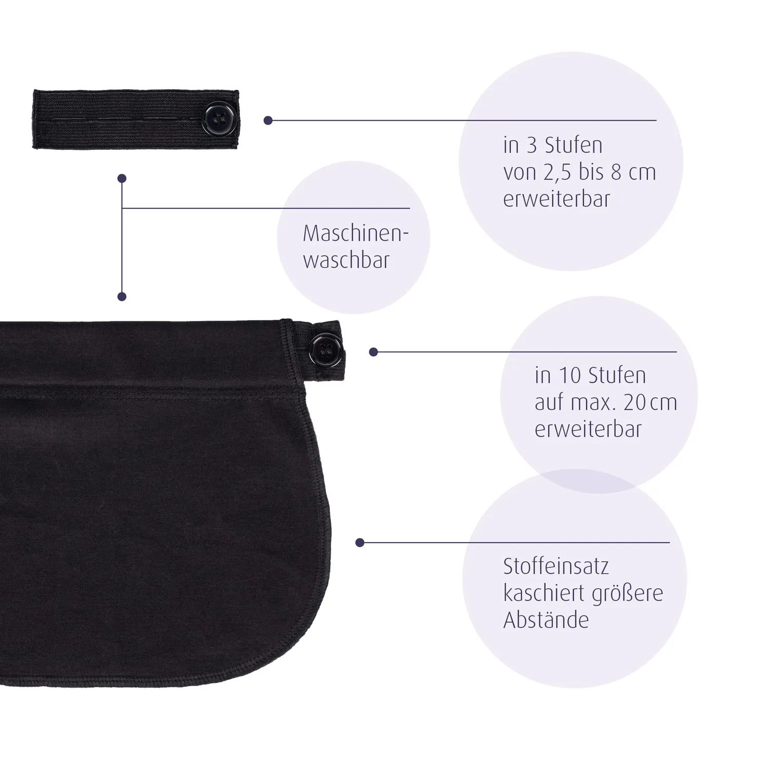 reer Hosenerweiterung Schwangerschaft Set 4tlg schwarz
