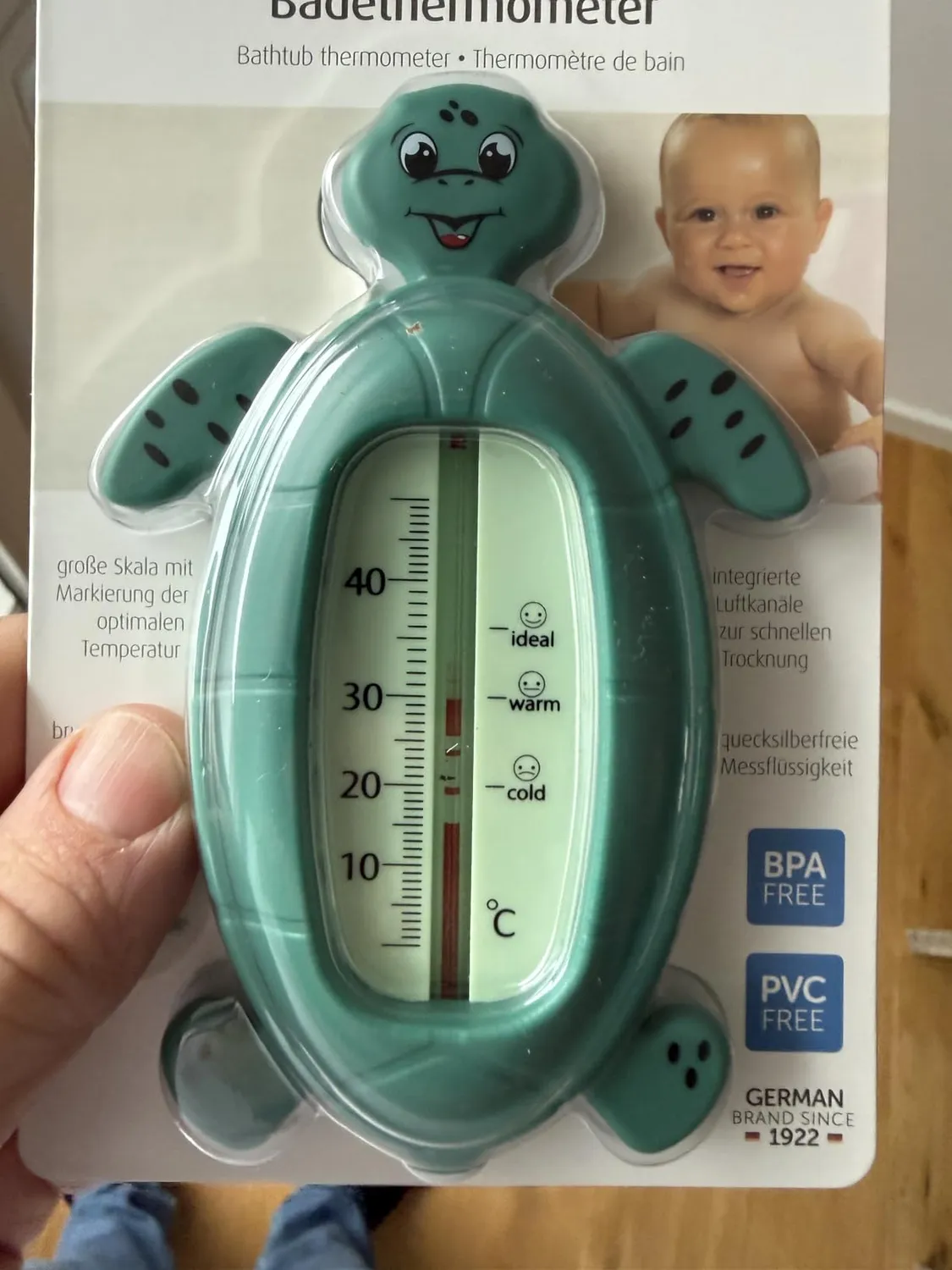 Reer Schildkröte Baby-Badethermometer quecksilberfrei
