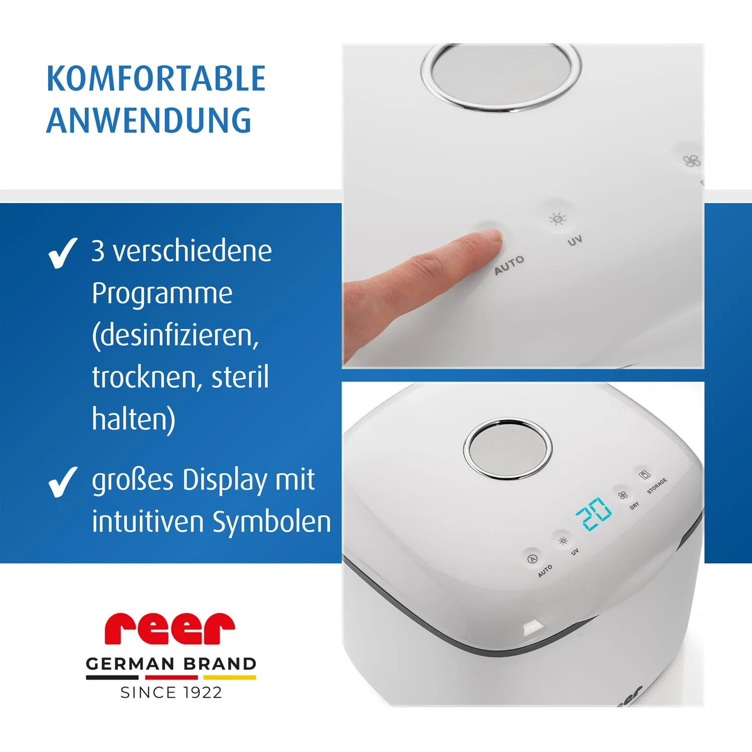 reer UV-C Desinfektionsgerät Sterilisator mit Trockner
