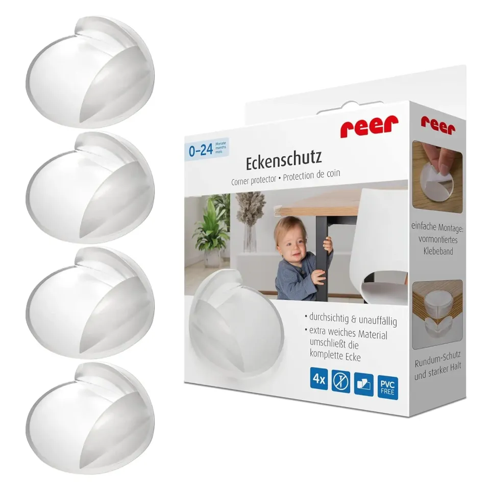 reer Eckenschutz Kantenschutz 4 Stück transparent weich