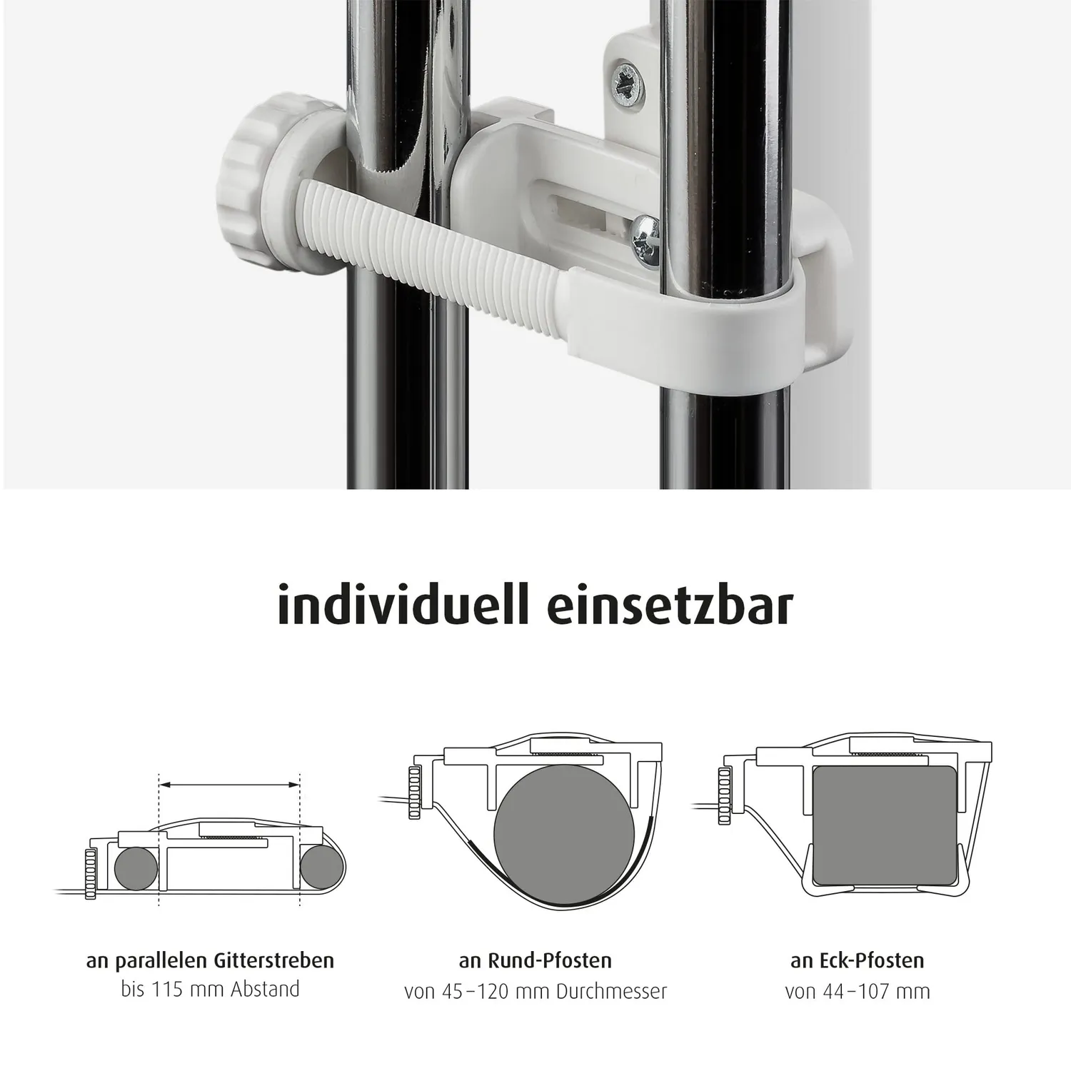 Reer StairFlex Geländerbefestigung weiß 87 cm