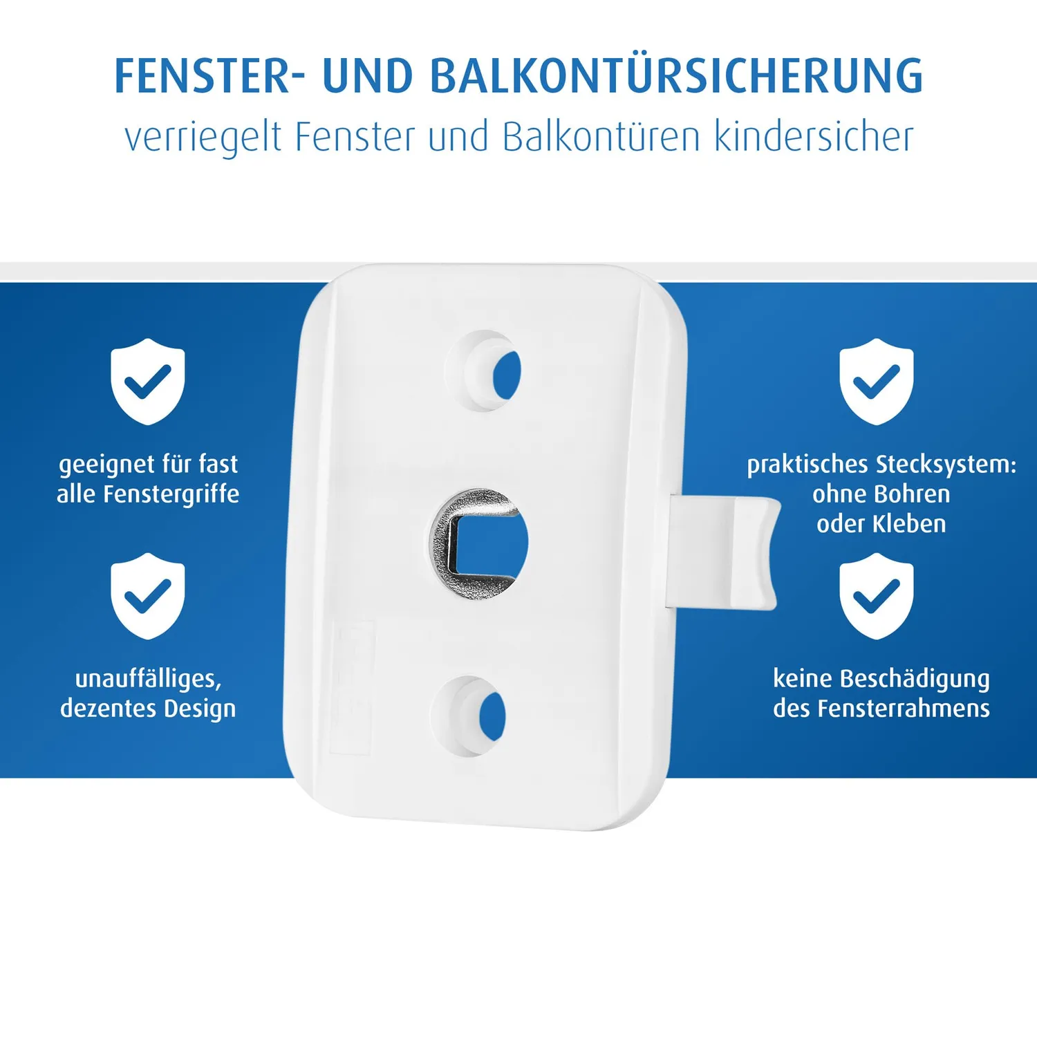 Reer WinLock Fenstersicherung 3 Stück weiß ohne Bohren