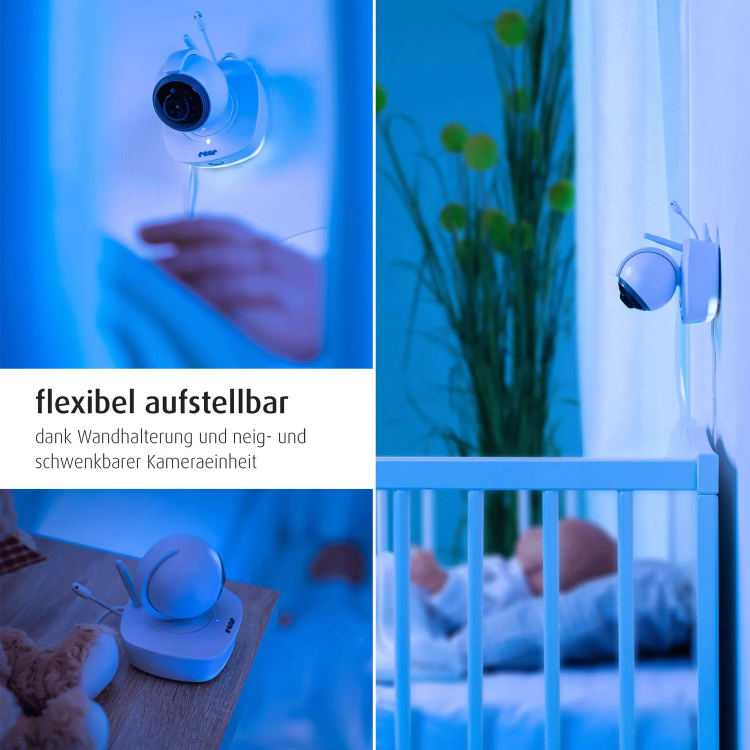 reer 80440 BabyCam XL Video-Babyphone weiß 4,3 Zoll