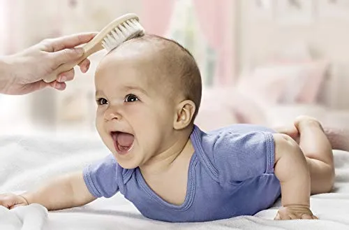 reer Naturhaarbürste Ziegenhaar Babybürste Holz weich