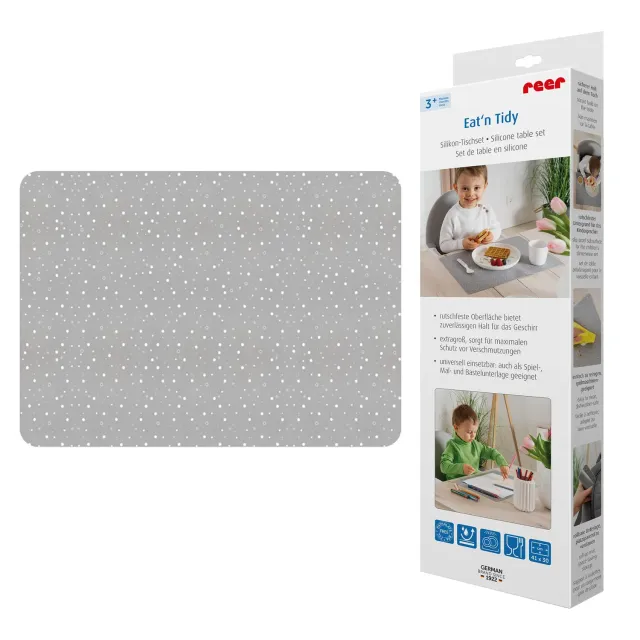 Reer Eat'n Tidy 25021 Tischset Silikon grau rutschfest
