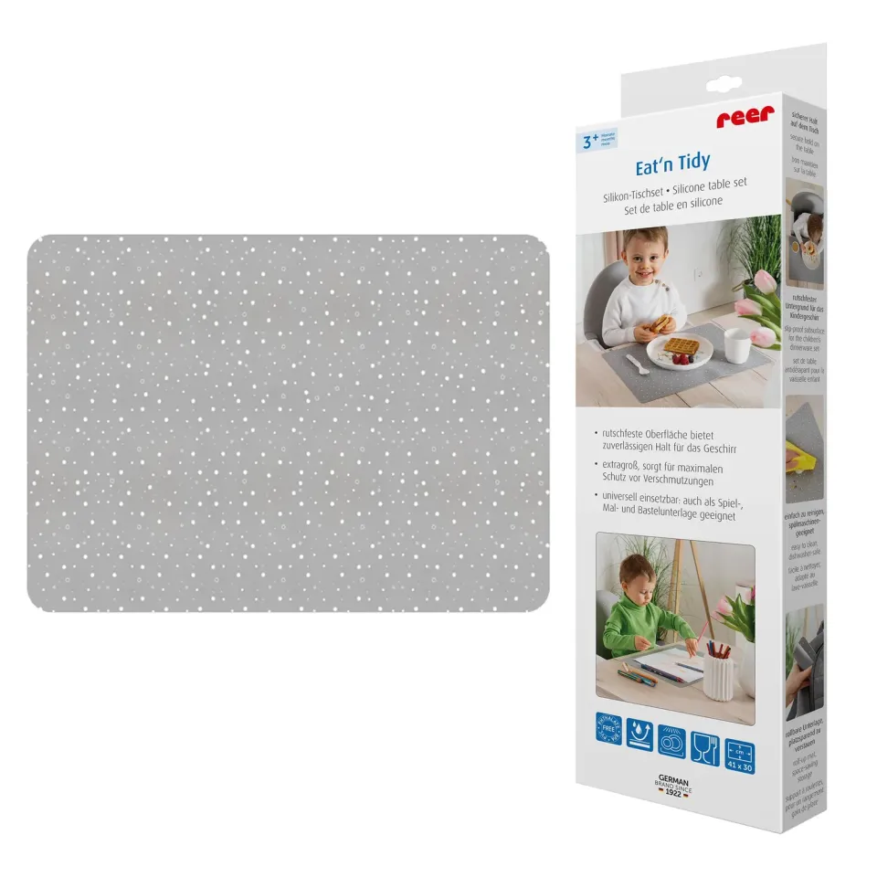 Reer Eat'n Tidy 25021 Tischset Silikon grau rutschfest