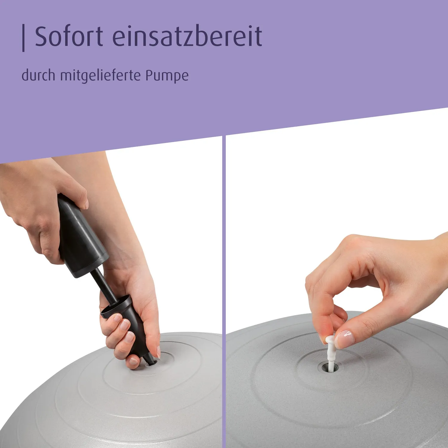 Reer Gymnastikball Schwangerschaft 65cm grau 120kg