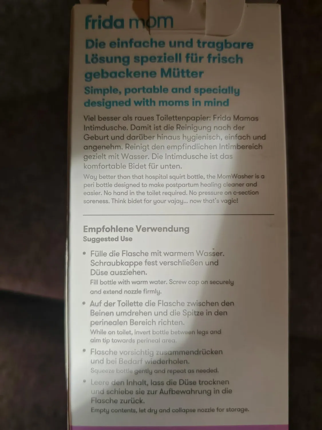 Frida Mom Wochenbett Intimdusche 300 ml Bidetflasche