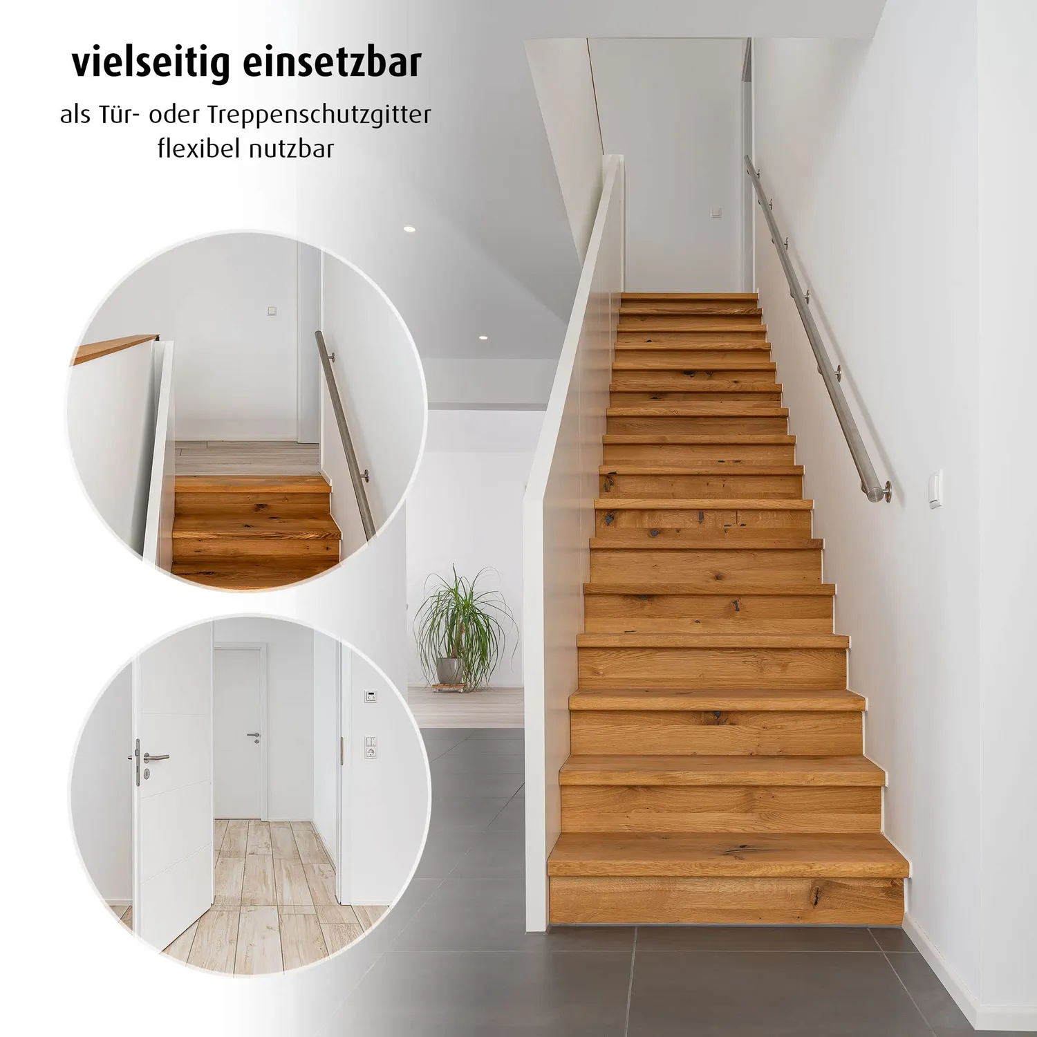 Reer Basic 46977 Treppenschutzgitter Holz braun 106cm