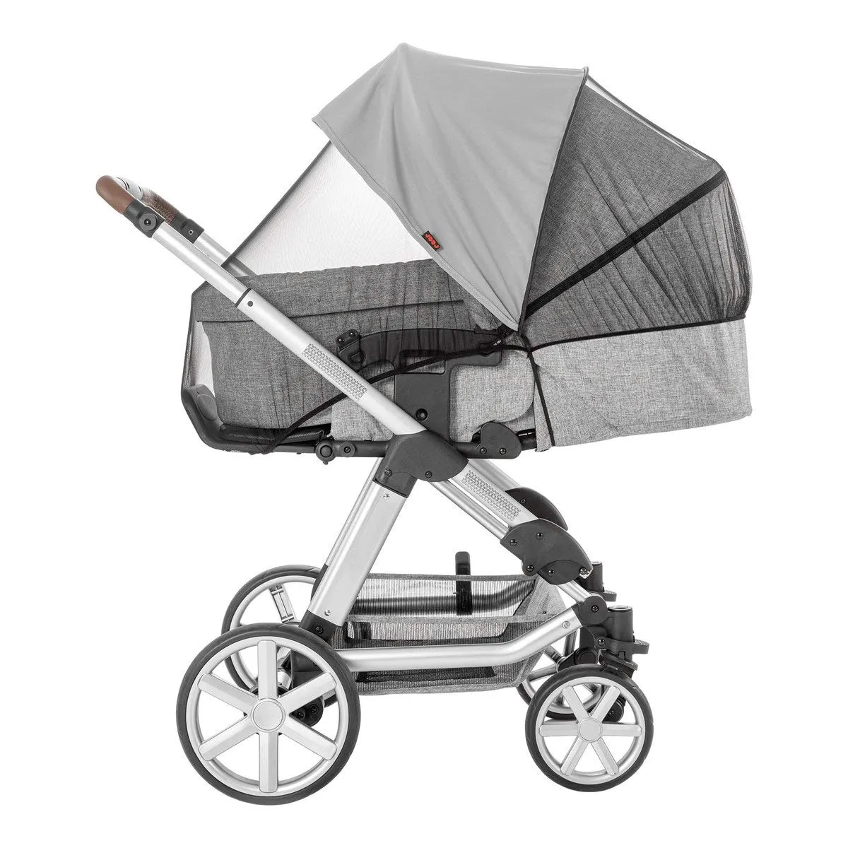 Reer ShineSafe Bite Sonnenschutz Kinderwagen Insektenschutz grau